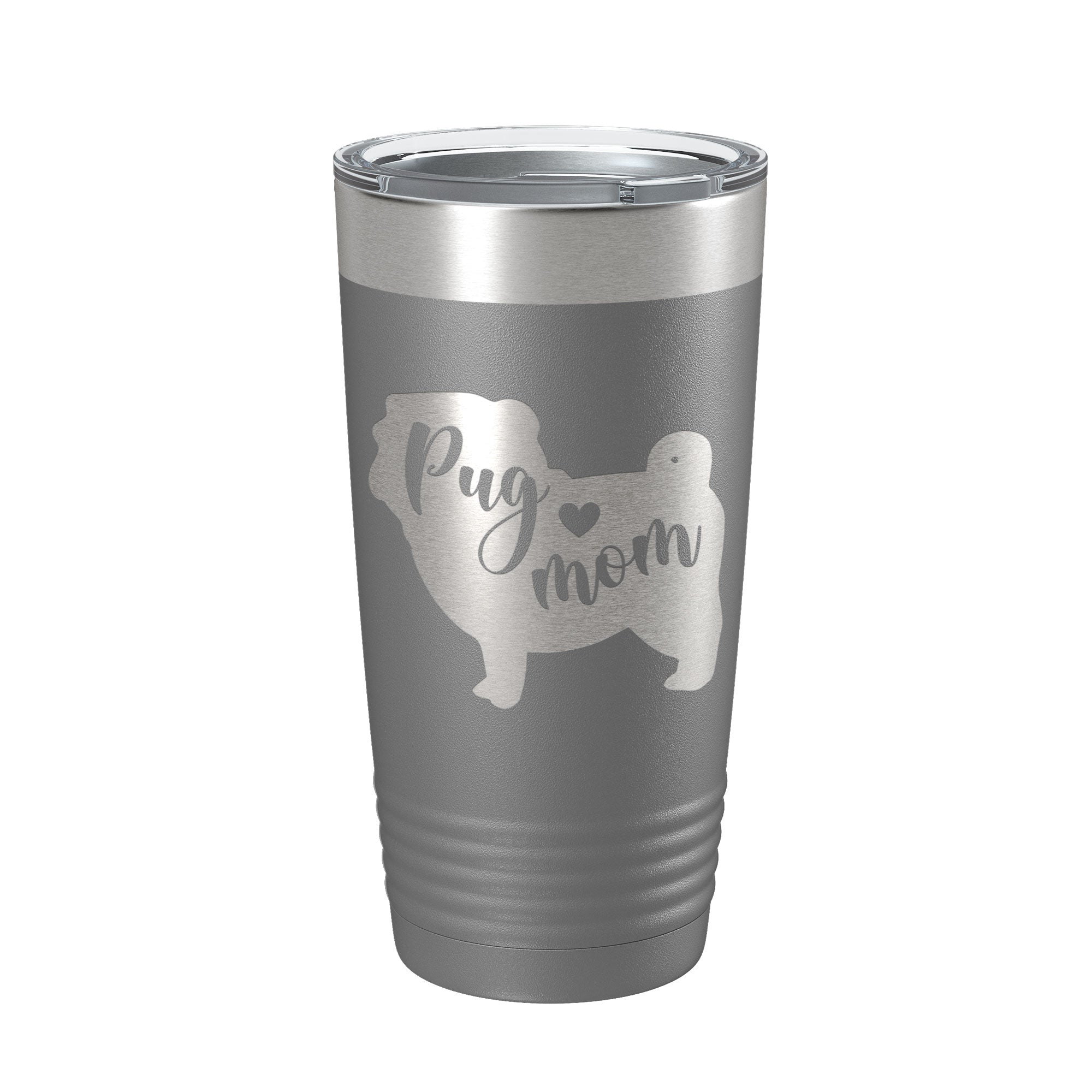 Pug Mom Tumbler Dog Travel Mug Gift Insulated Laser Engraved Coffee Cup 20 oz-16