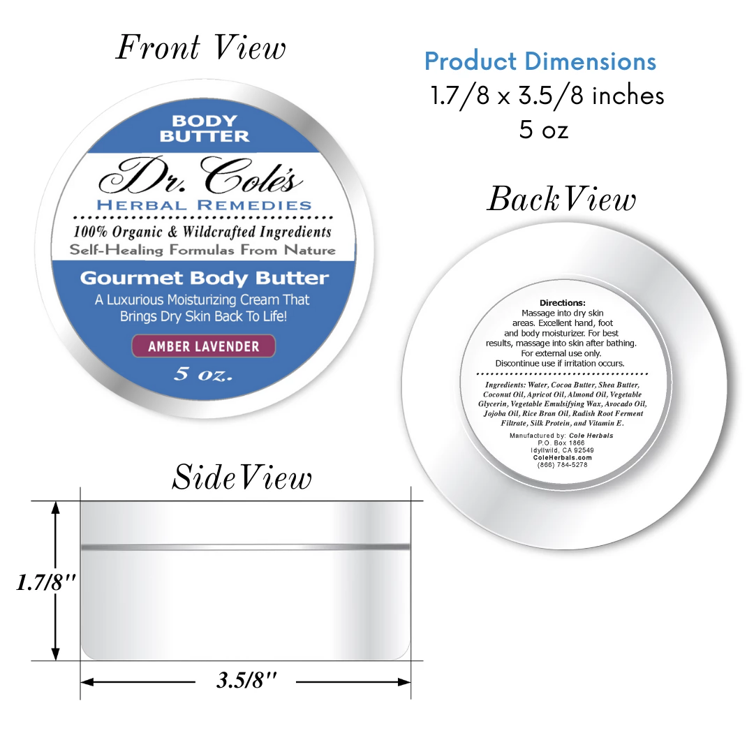 Dr. Cole's Gourmet Body Butter - AMBER LAVENDER-1