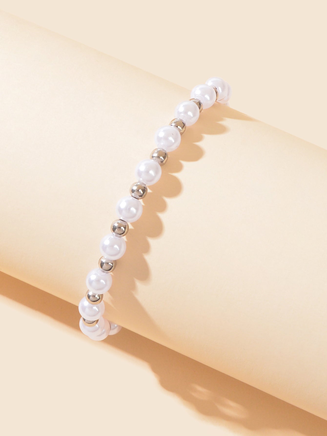 Handmade Pearl Beads Silver Adjustable Anklet Bracelet Cool Beach Foot Jewellery-2