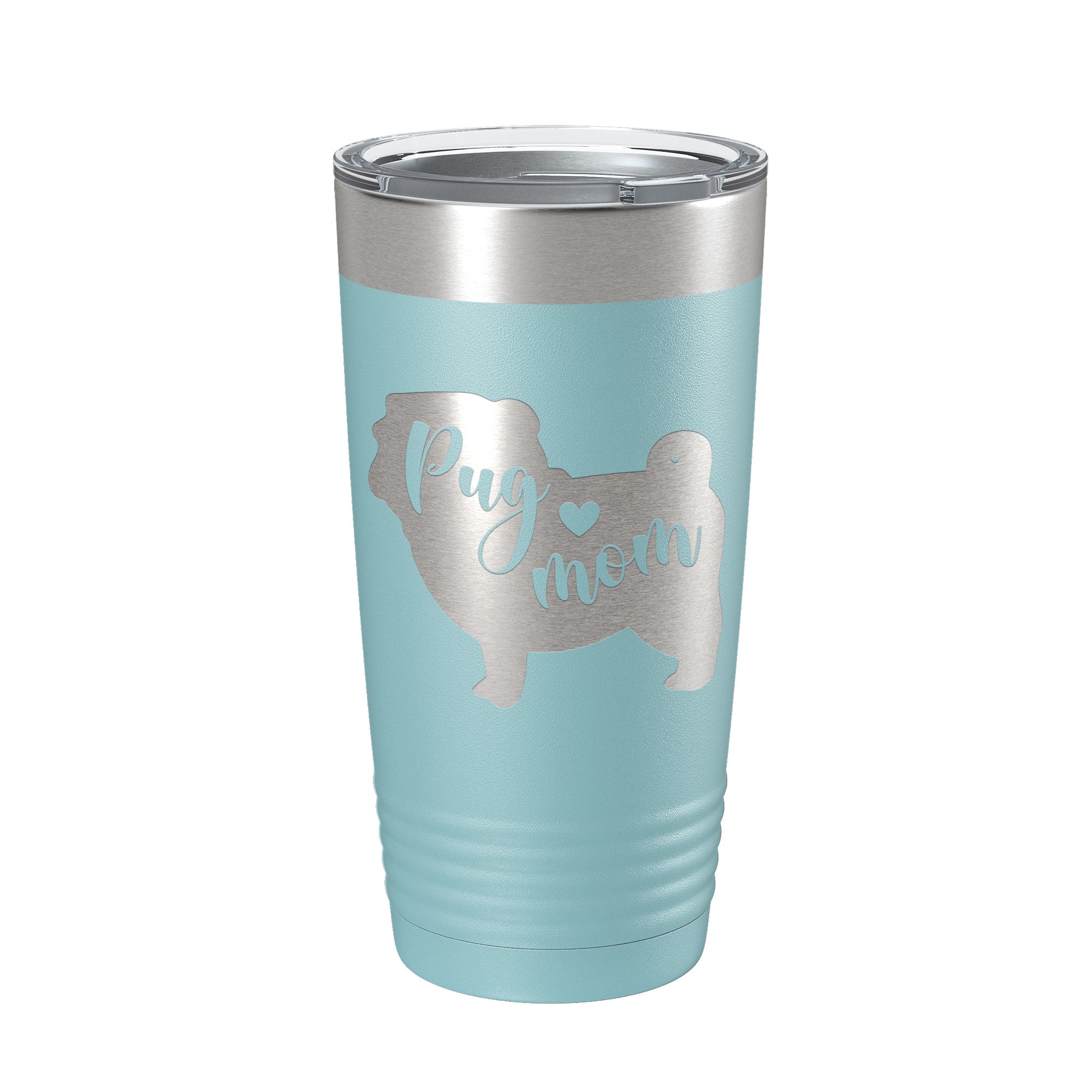 Pug Mom Tumbler Dog Travel Mug Gift Insulated Laser Engraved Coffee Cup 20 oz-13