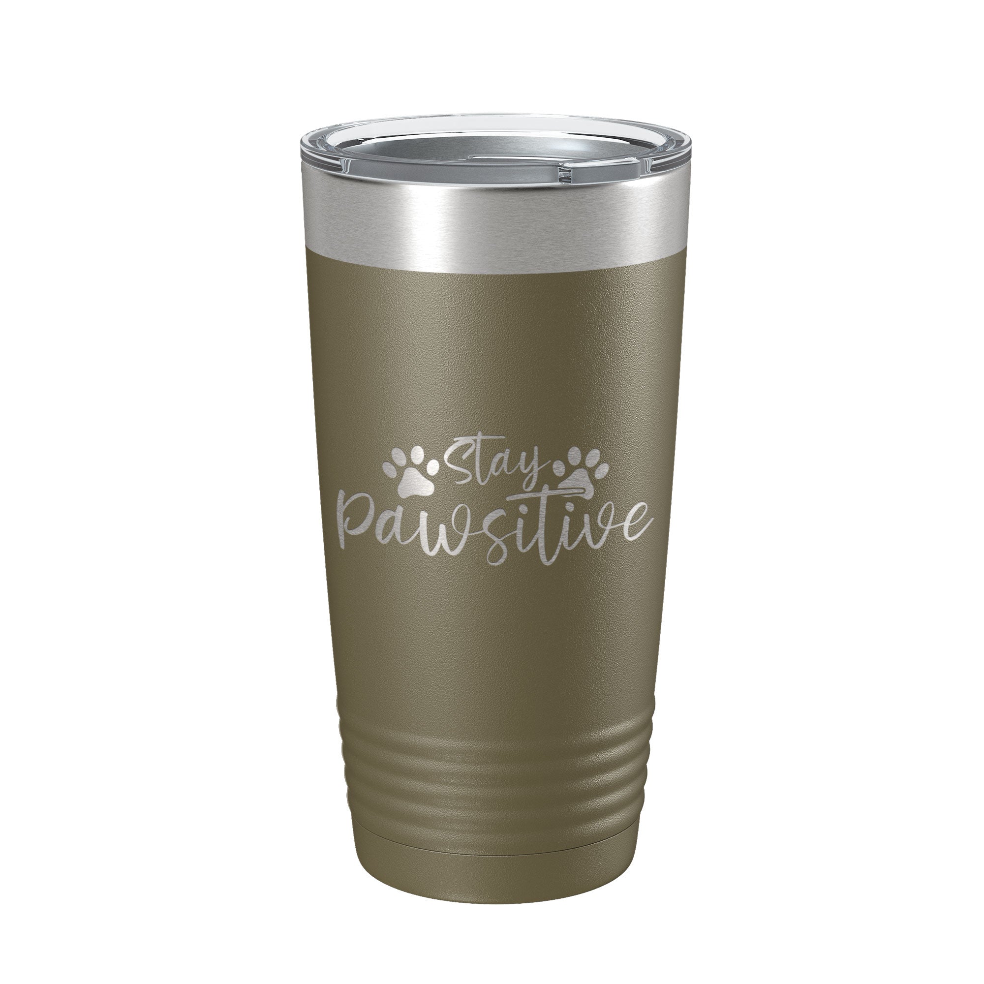 Dog Lover Tumbler Stay Pawsitive Travel Mug Gift Insulated Laser Engraved Coffee Cup 20 oz-21