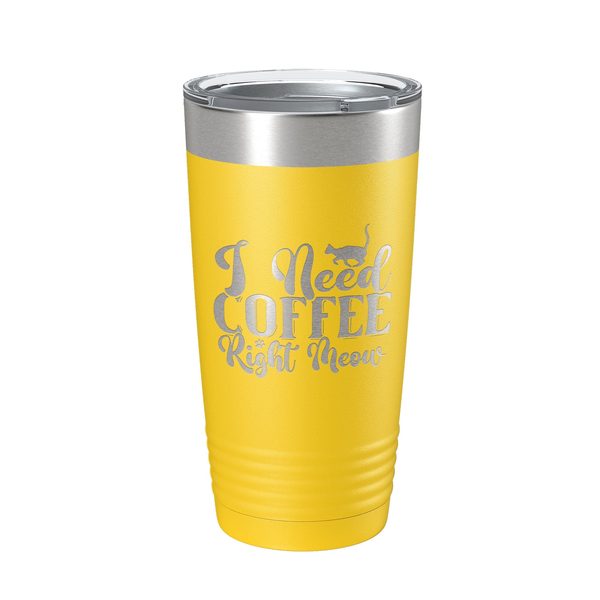 I Need Coffee Right Meow Tumbler Travel Mug Funny Cat Lover Gift Insulated Laser Engraved Coffee Cup 20 oz-19