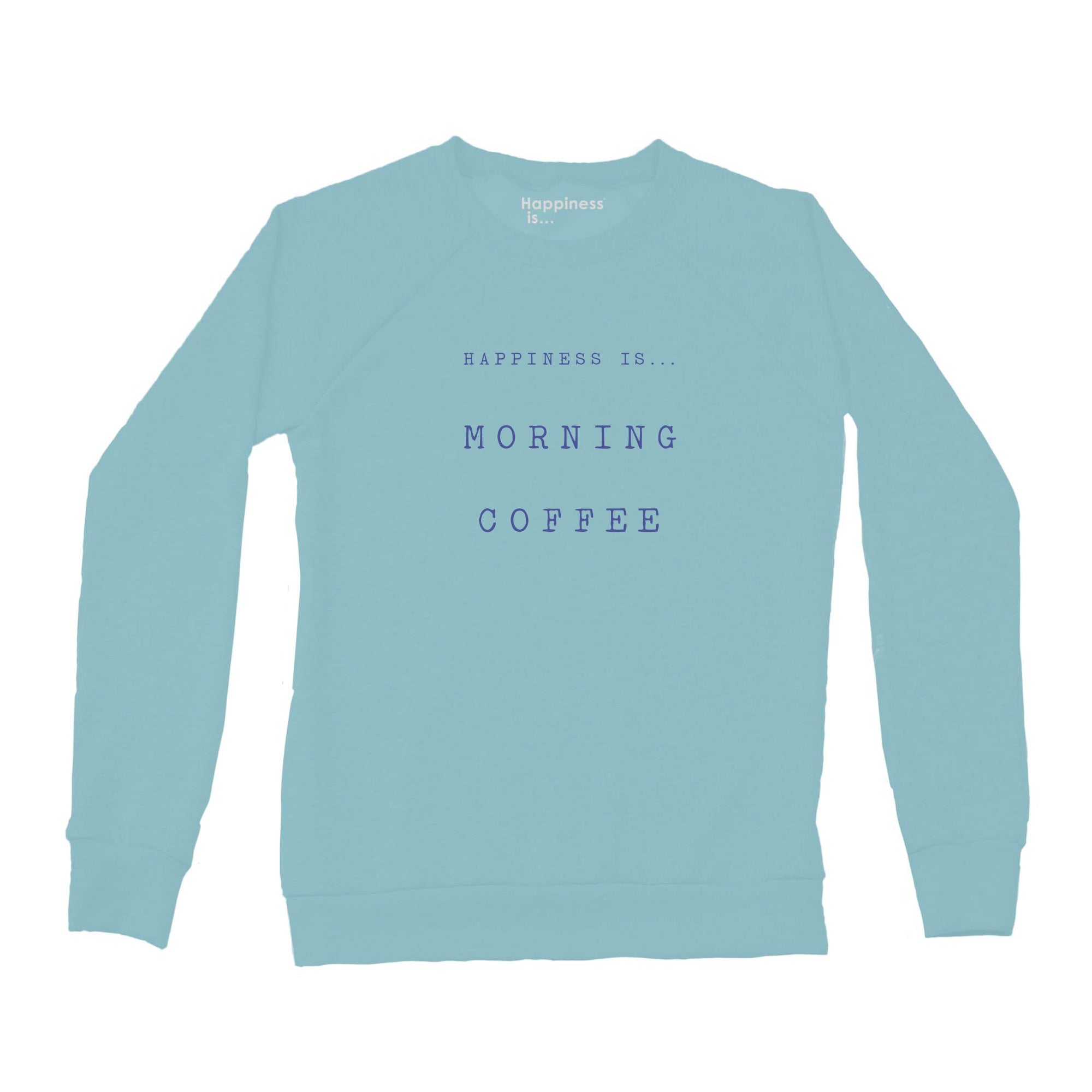 Women's Coffee Crew Sweatshirt, Teal-0