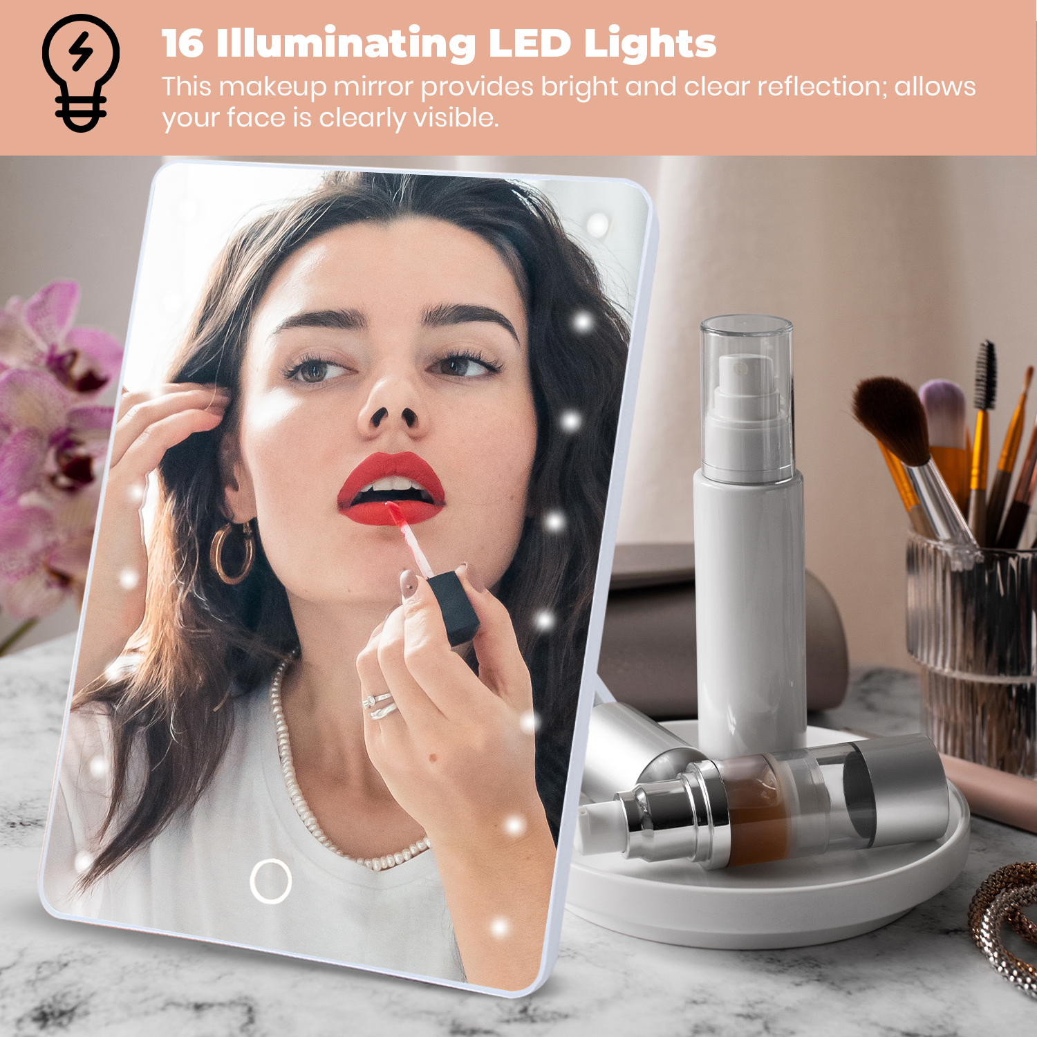 Smart Mirror Touchscreen Makeup Vanity-1