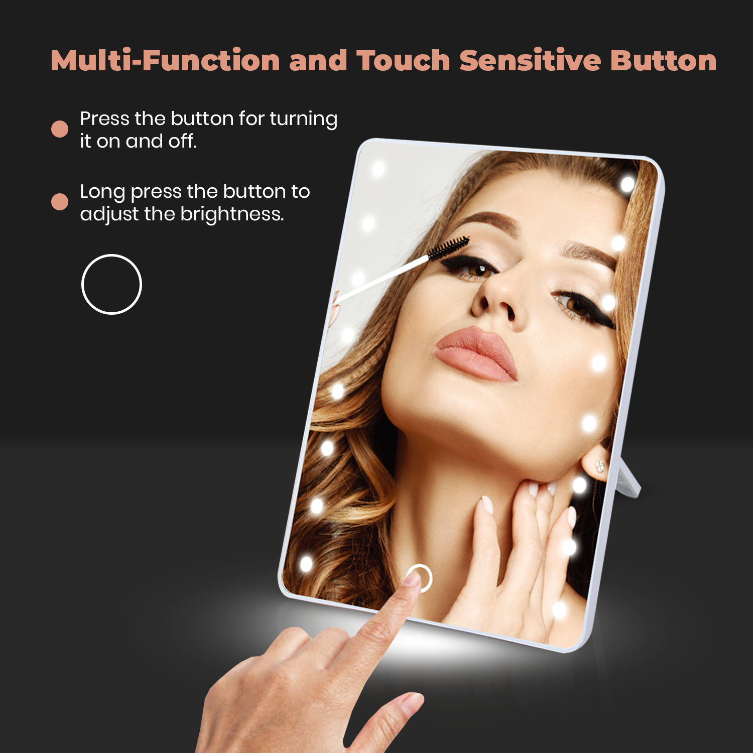 Smart Mirror Touchscreen Makeup Vanity-2