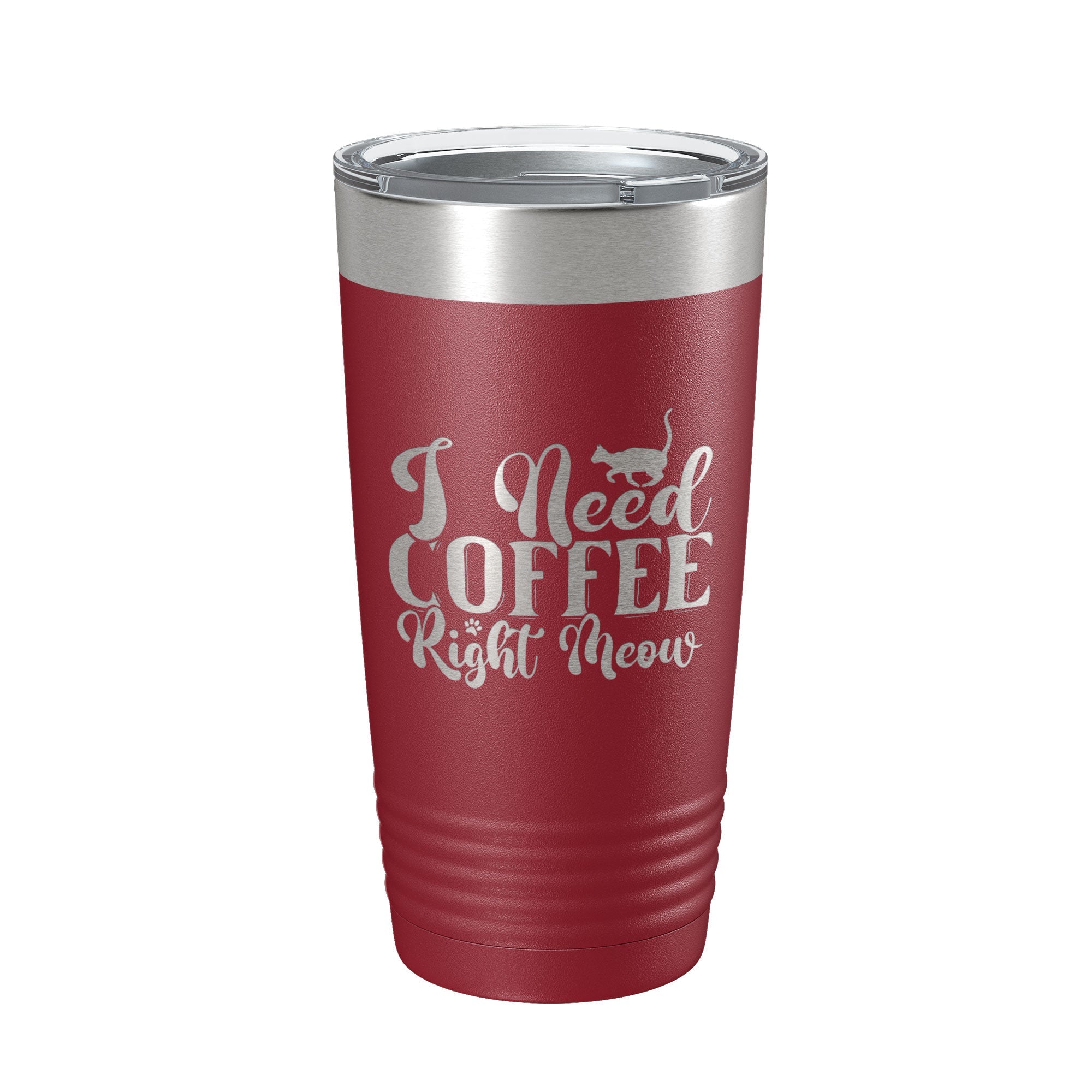 I Need Coffee Right Meow Tumbler Travel Mug Funny Cat Lover Gift Insulated Laser Engraved Coffee Cup 20 oz-18