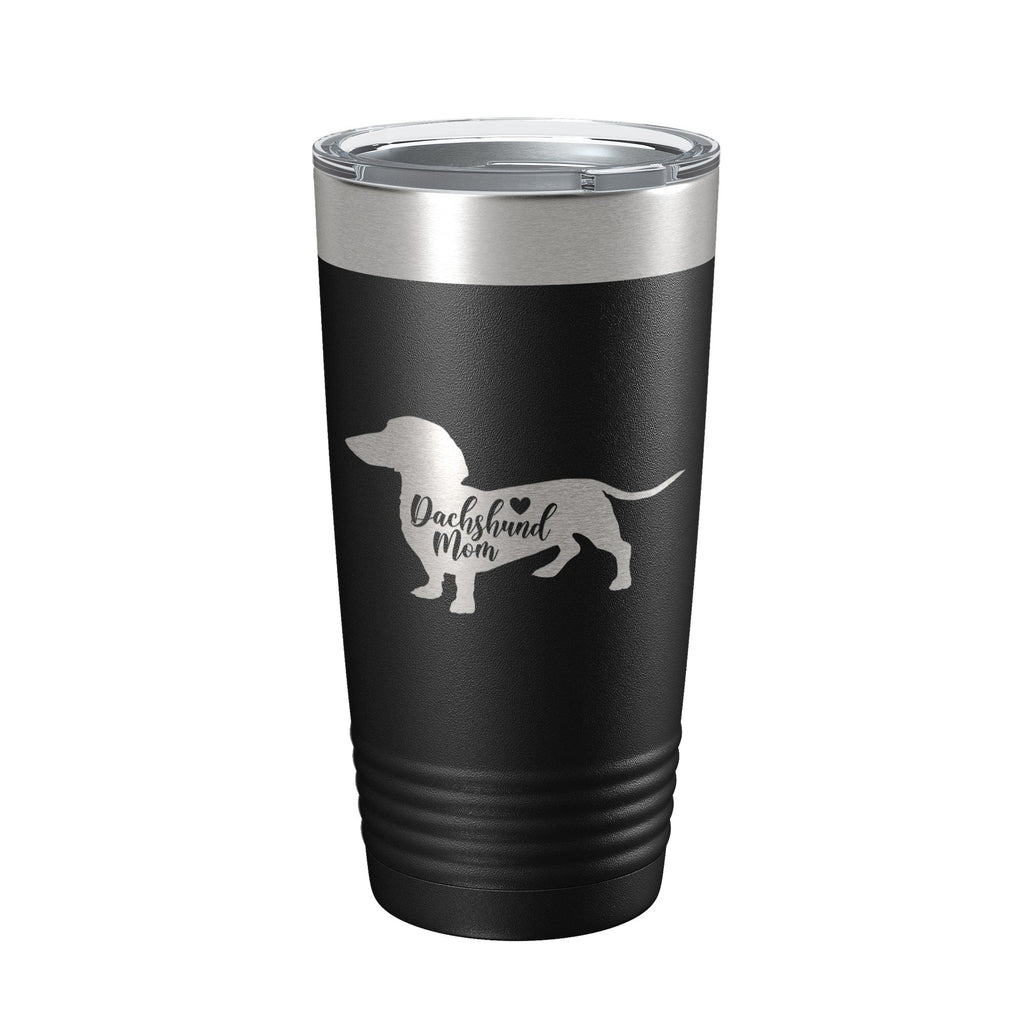 Dachshund Mom Tumbler Dog Travel Mug Gift Insulated Laser Engraved Coffee Cup 20 oz-0