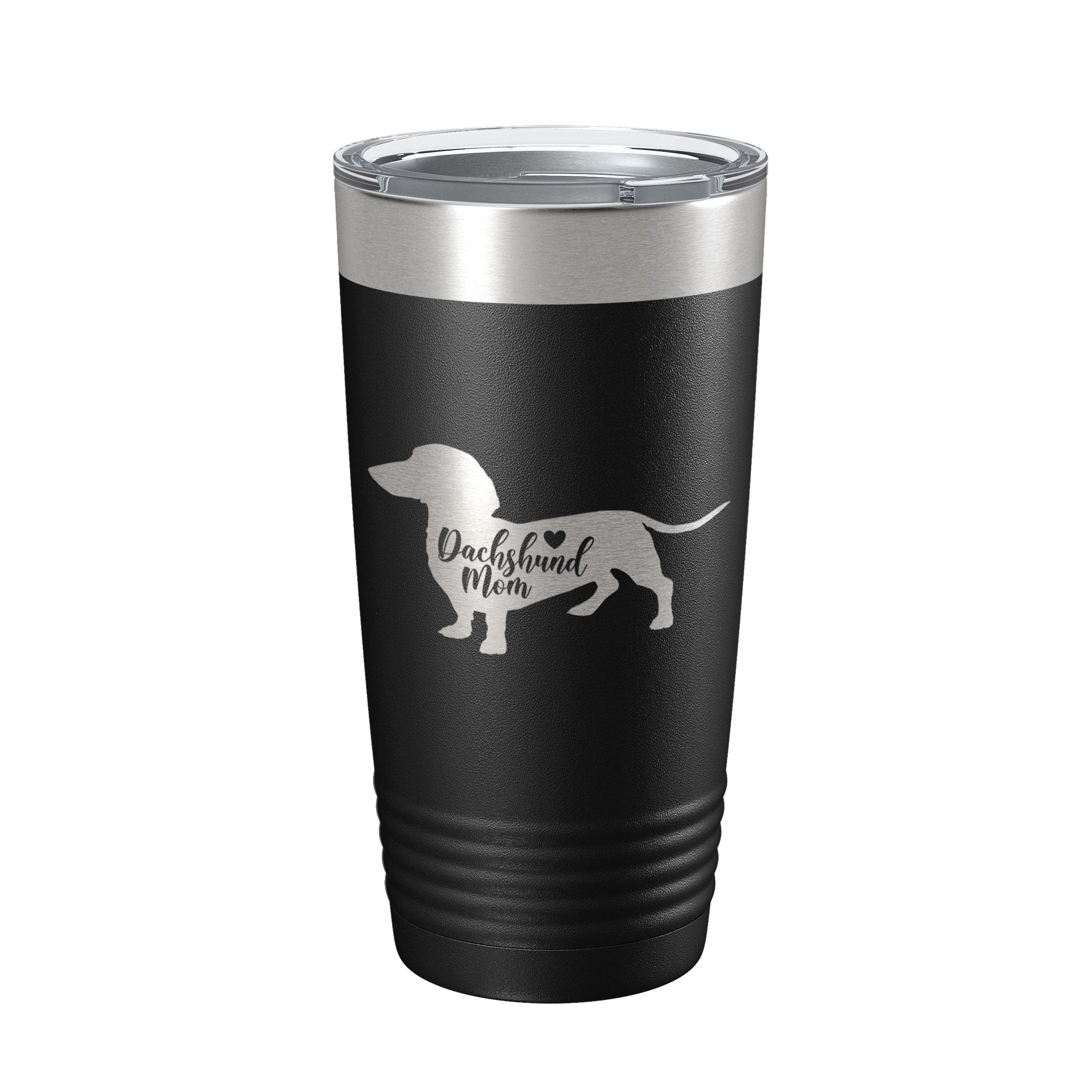 Dachshund Mom Tumbler Dog Travel Mug Gift Insulated Laser Engraved Coffee Cup 20 oz-0