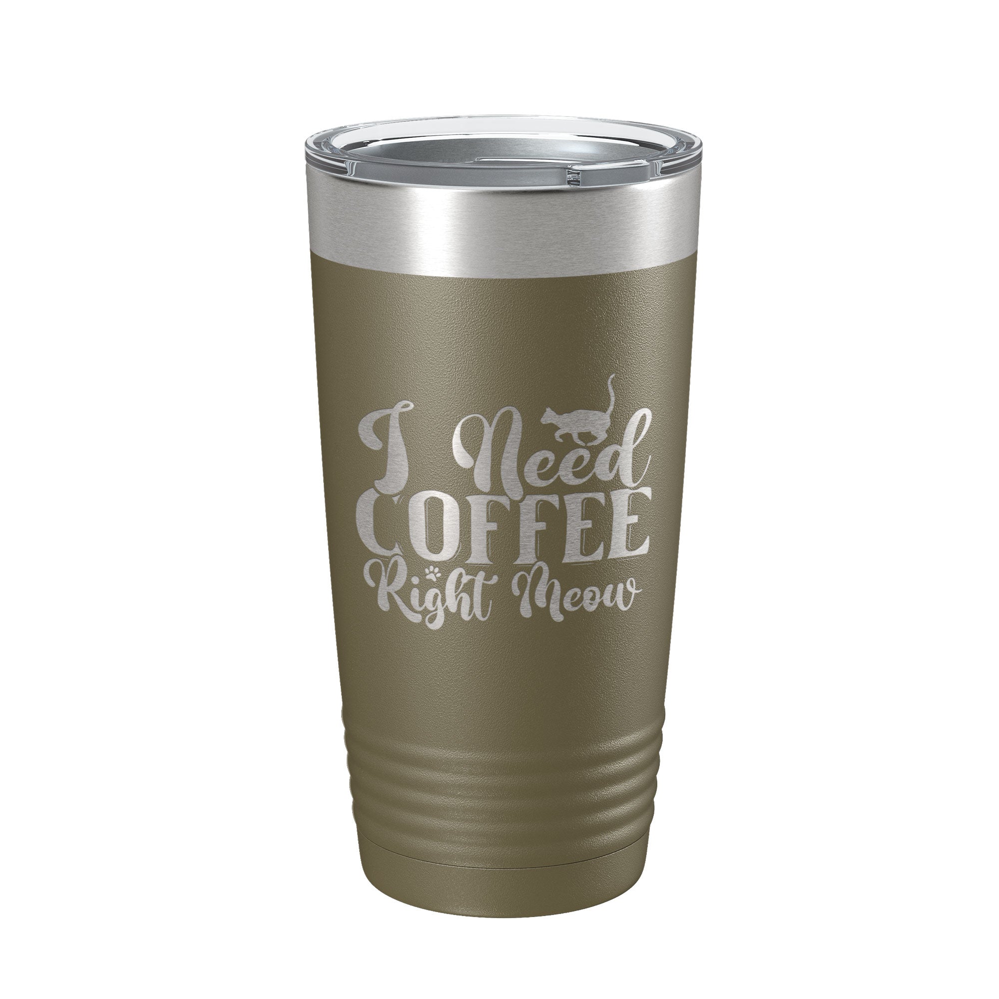 I Need Coffee Right Meow Tumbler Travel Mug Funny Cat Lover Gift Insulated Laser Engraved Coffee Cup 20 oz-21
