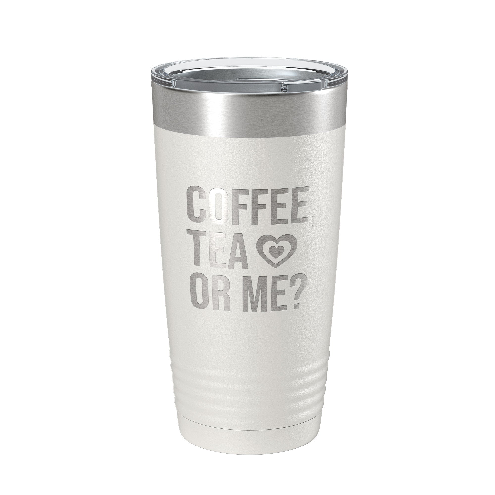 Valentine's Day Tumbler Coffee Tea Or Me Travel Mug Gift Insulated Laser Engraved Coffee Cup 20 oz-1