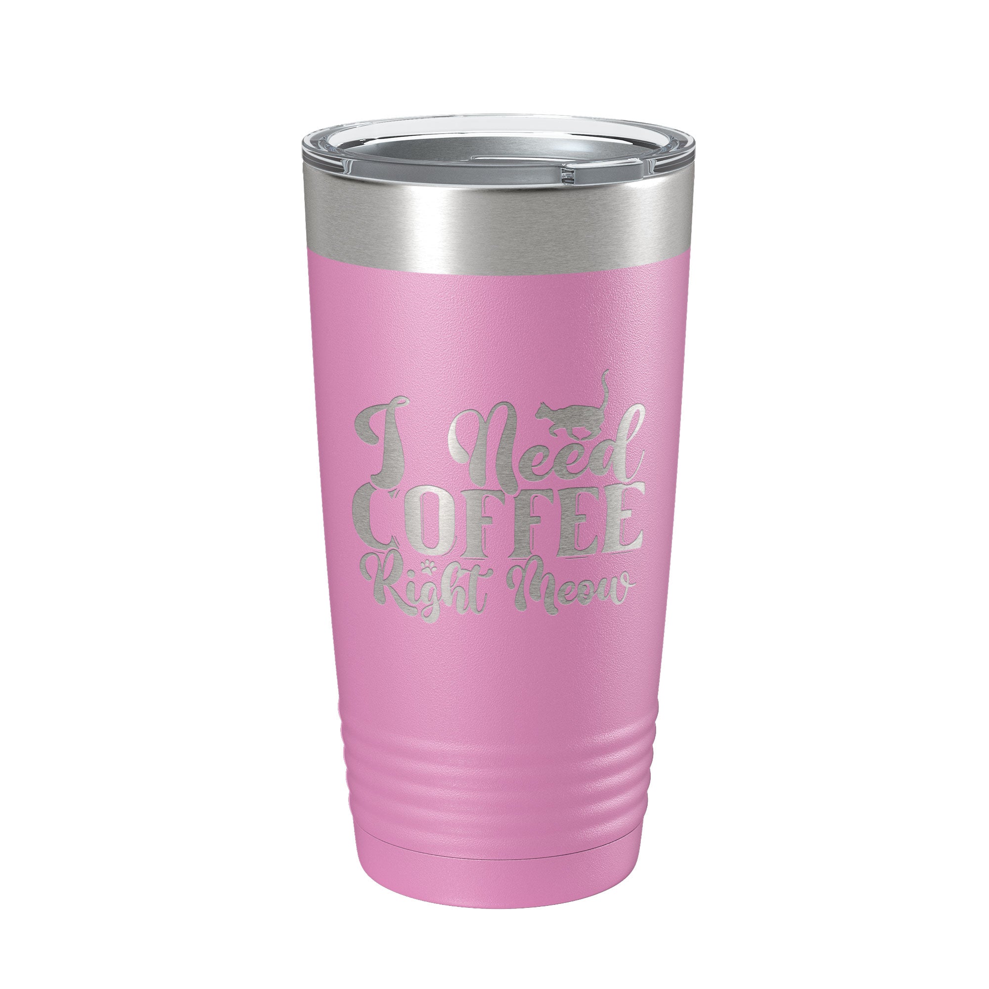 I Need Coffee Right Meow Tumbler Travel Mug Funny Cat Lover Gift Insulated Laser Engraved Coffee Cup 20 oz-14