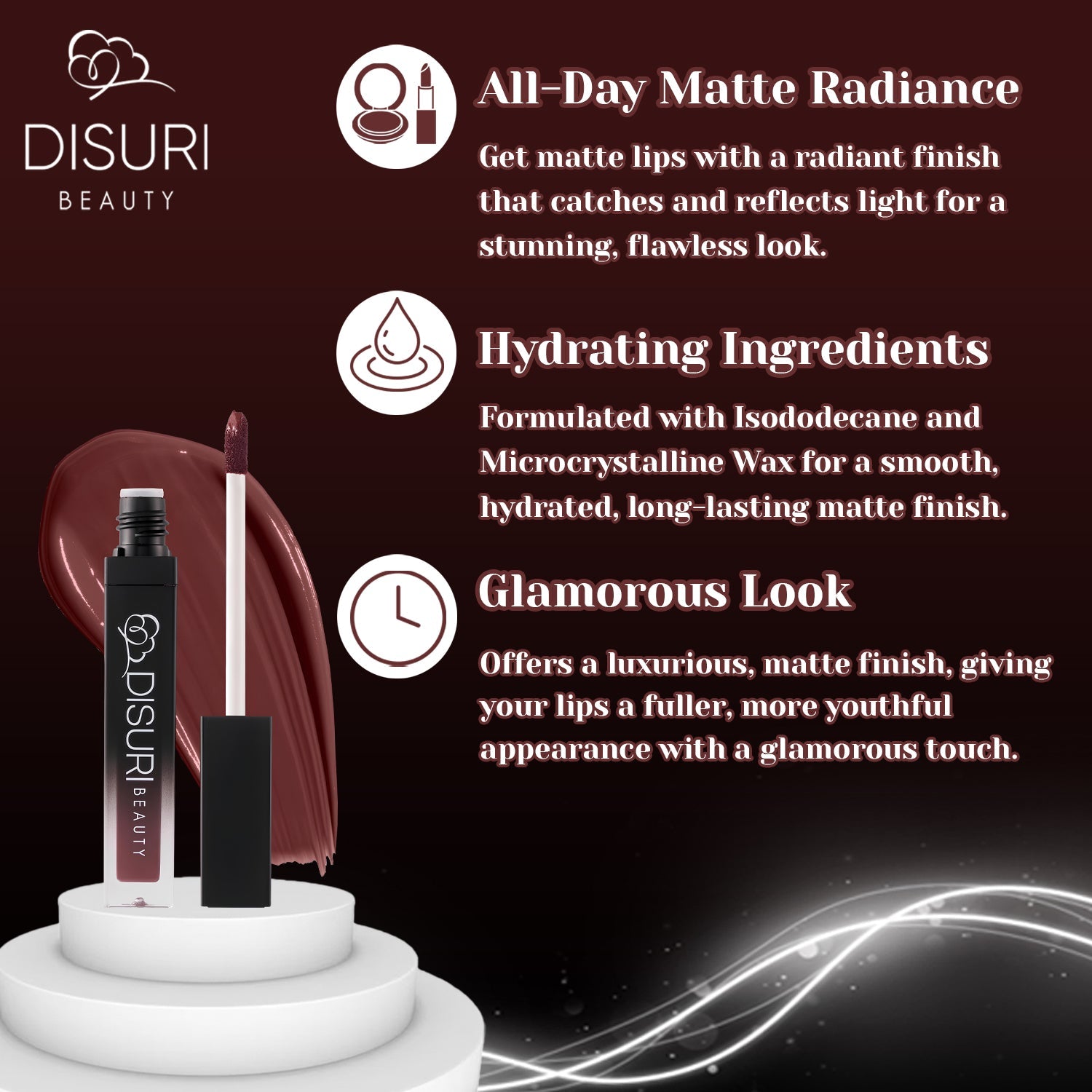 DISURI Beauty Liquid Lipstick - At My Worst-1
