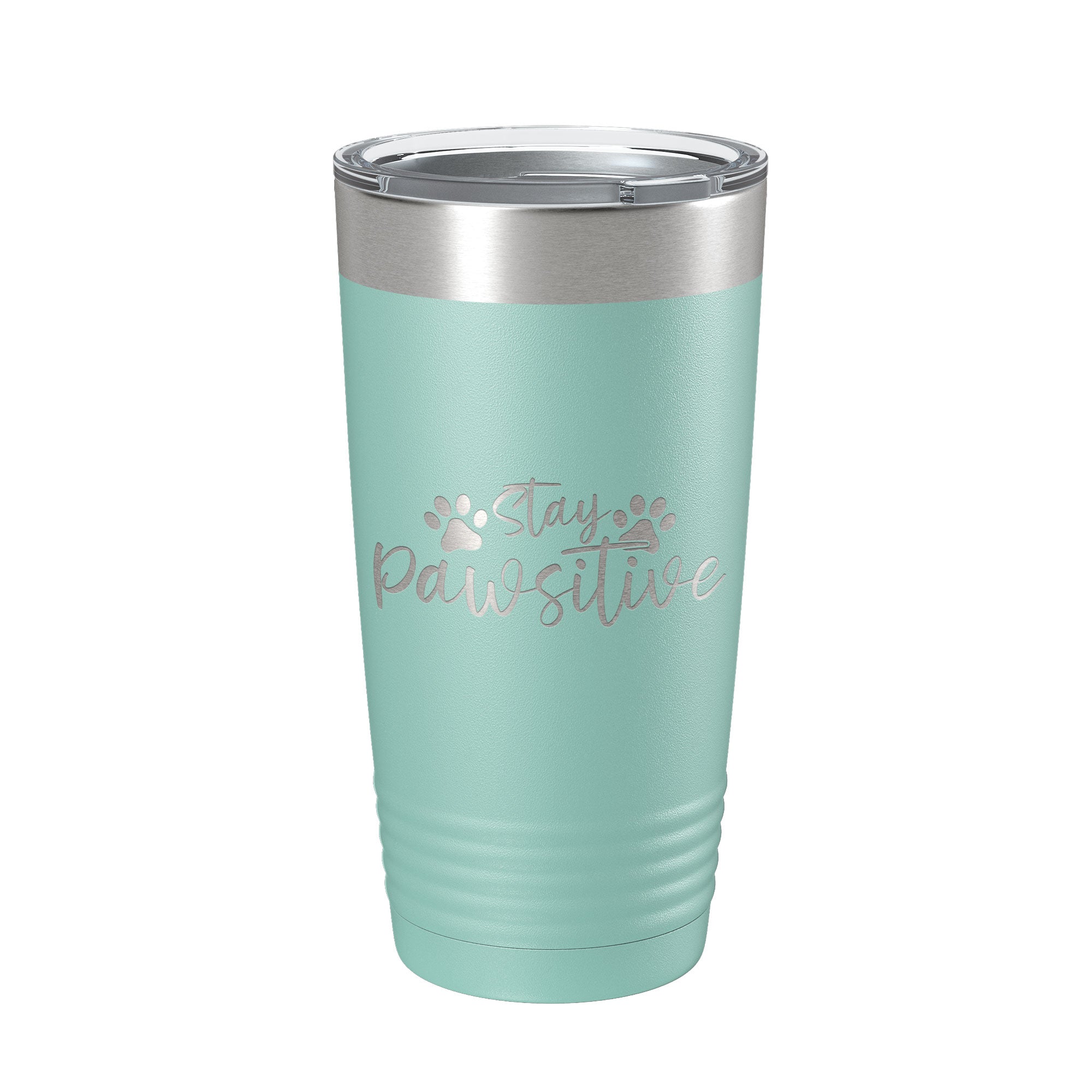 Dog Lover Tumbler Stay Pawsitive Travel Mug Gift Insulated Laser Engraved Coffee Cup 20 oz-12