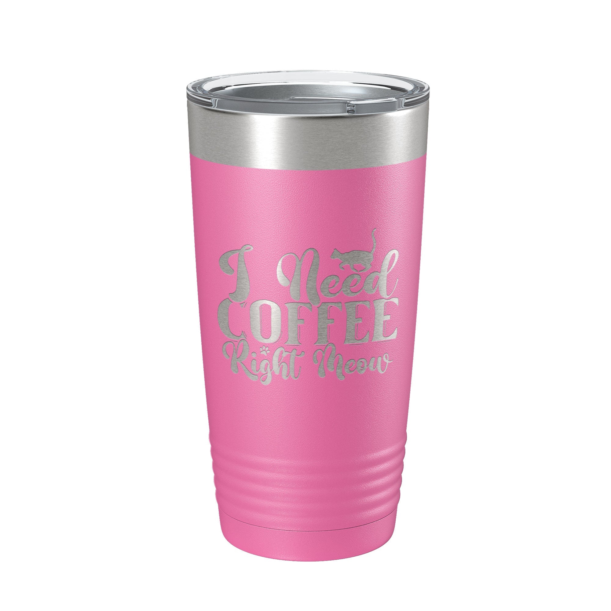 I Need Coffee Right Meow Tumbler Travel Mug Funny Cat Lover Gift Insulated Laser Engraved Coffee Cup 20 oz-11